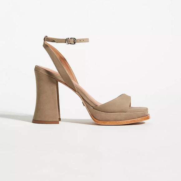 ANTHROPOLOGIE New in Box Vicenza Strappy Platform Heels Color OLIVE GREEN - Picture 11 of 12